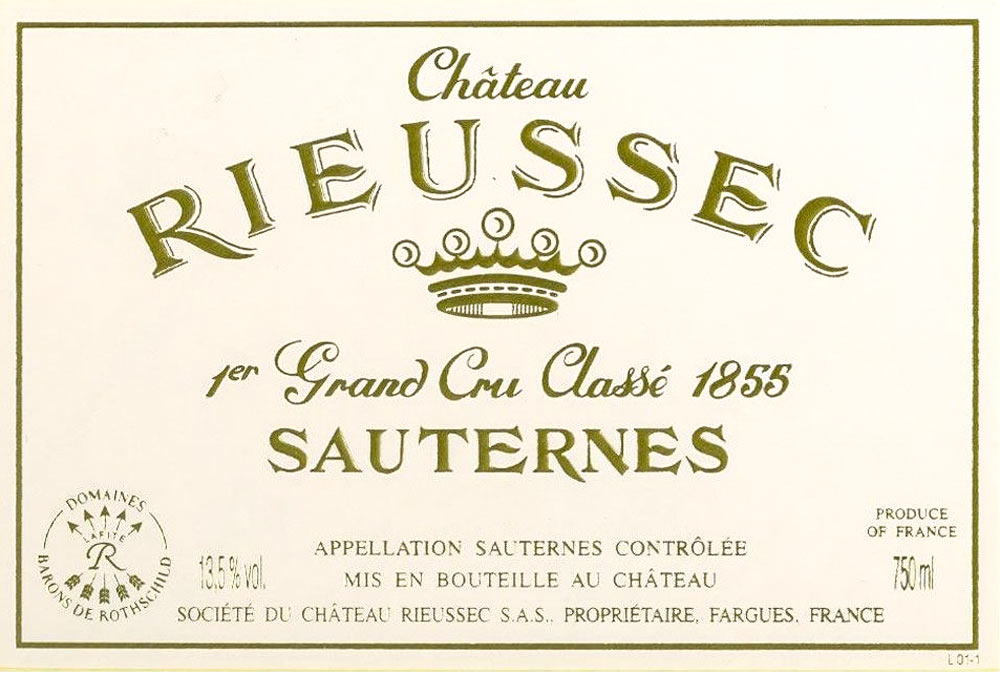 Rieussec, Bordeaux, Sauternes, France, AOC, 1er Cru Classe